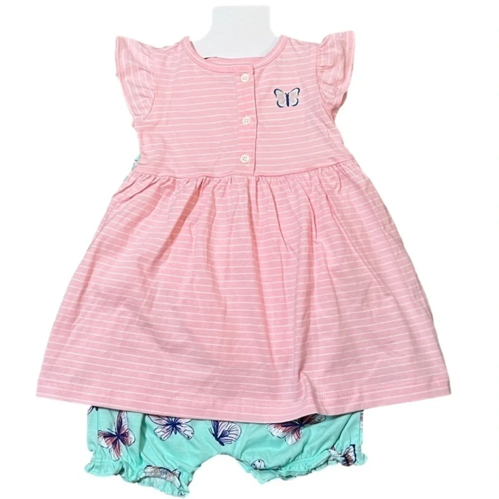 Carter’s Baby Three Piece Set Butterfly Set Girl Sz 12m